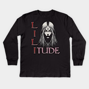 Lilith: Mythical Beauty, Untamed Soul Kids Long Sleeve T-Shirt